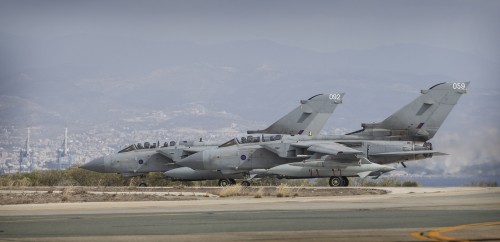 RAF Tornado Jets Fly Ready for Attack Role Over Iraq