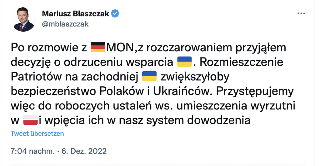 Einigung zwischen Polen und Deutschland über Patriot-Stationierung (mit  Personal) – Augen geradeaus!